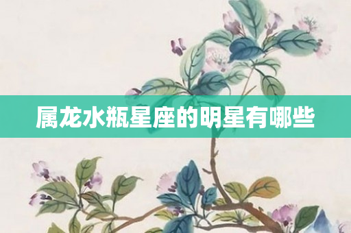 属龙水瓶星座的明星有哪些