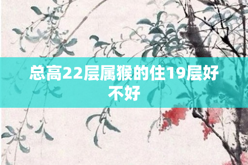 总高22层属猴的住19层好不好