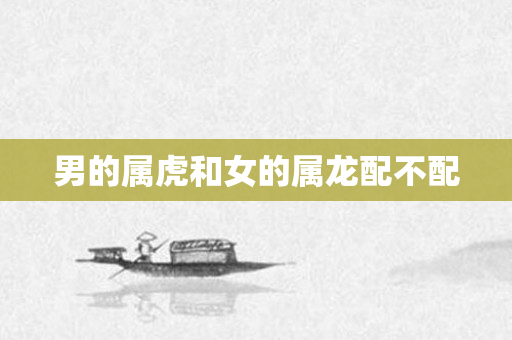 男的属虎和女的属龙配不配