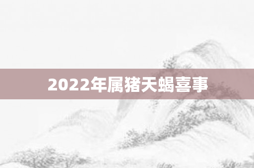 2022年属猪天蝎喜事