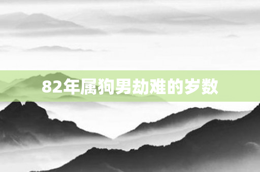 82年属狗男劫难的岁数