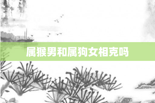属猴男和属狗女相克吗