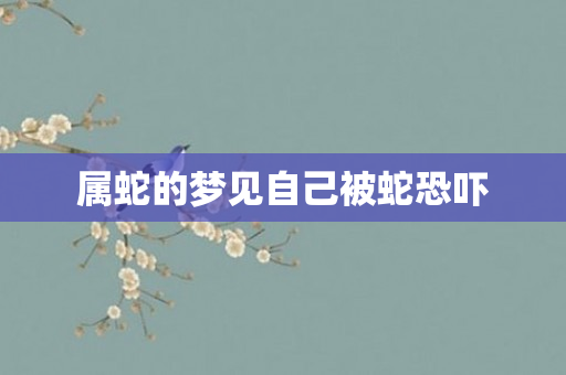 属蛇的梦见自己被蛇恐吓