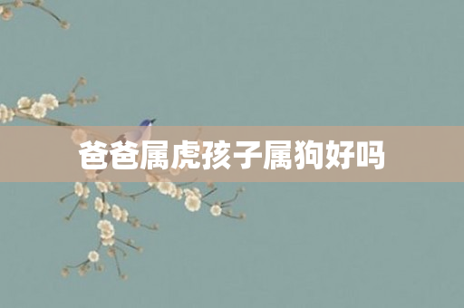 爸爸属虎孩子属狗好吗