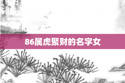 86属虎聚财的名字女