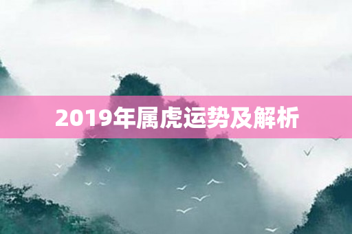 2019年属虎运势及解析
