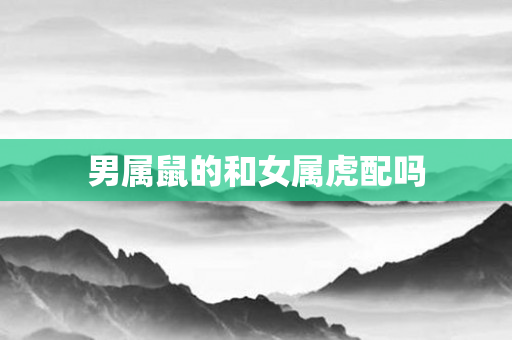 男属鼠的和女属虎配吗