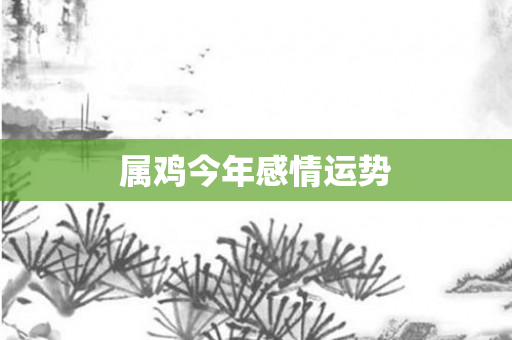 属鸡今年感情运势