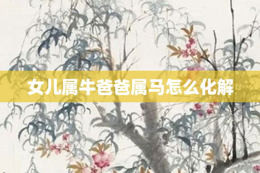 女儿属牛爸爸属马怎么化解