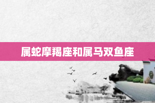 属蛇摩羯座和属马双鱼座