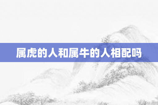 属虎的人和属牛的人相配吗