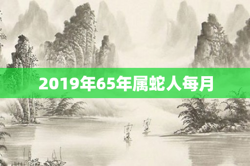 2019年65年属蛇人每月