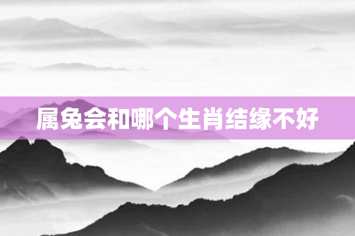 属兔会和哪个生肖结缘不好