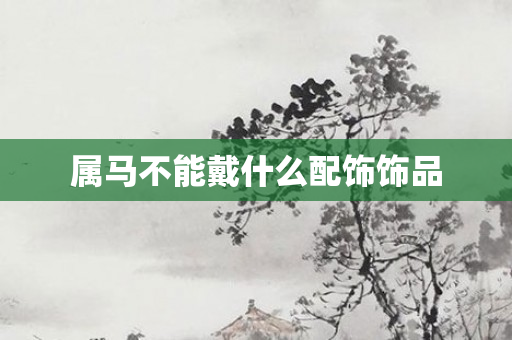 属马不能戴什么配饰饰品