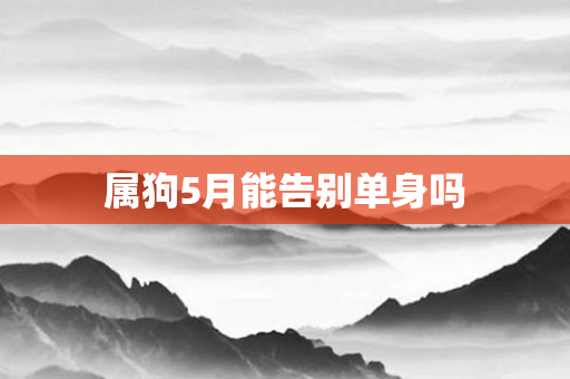 属狗5月能告别单身吗
