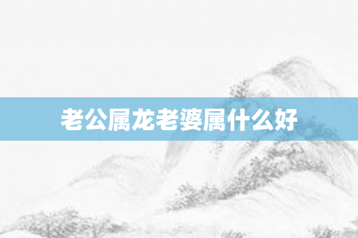老公属龙老婆属什么好