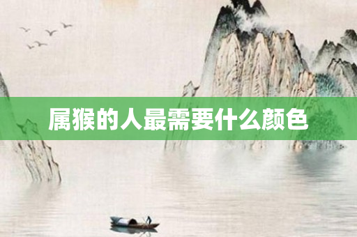 属猴的人最需要什么颜色
