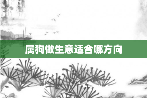 属狗做生意适合哪方向
