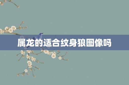 属龙的适合纹身狼图像吗