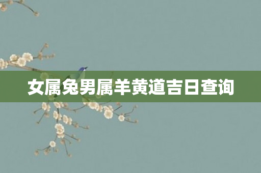 女属兔男属羊黄道吉日查询