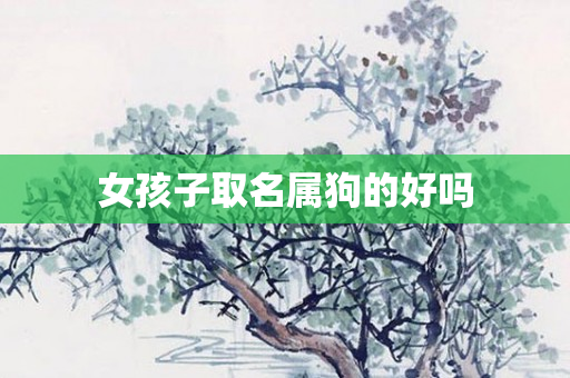 女孩子取名属狗的好吗