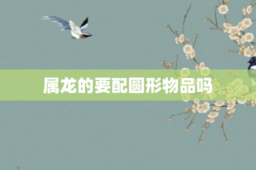 属龙的要配圆形物品吗