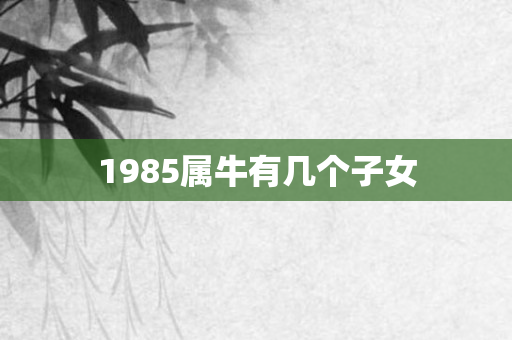 1985属牛有几个子女