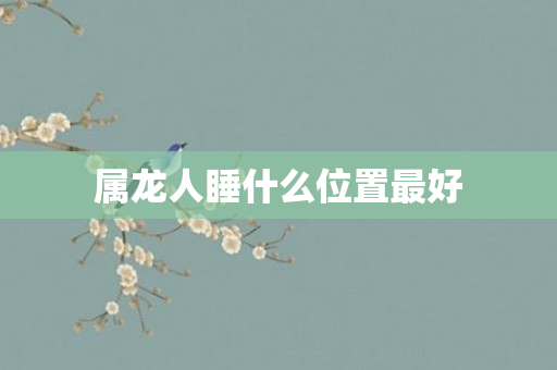 属龙人睡什么位置更好