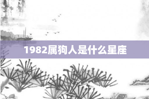 1982属狗人是什么星座