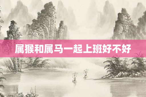 属猴和属马一起上班好不好
