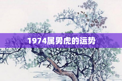 1974属男虎的运势