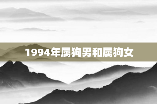 1994年属狗男和属狗女