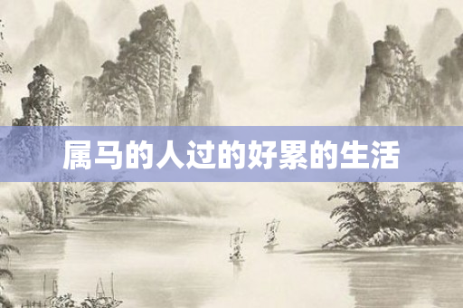 属马的人过的好累的生活