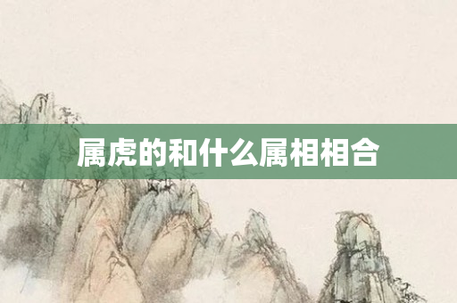 属虎的和什么属相相合