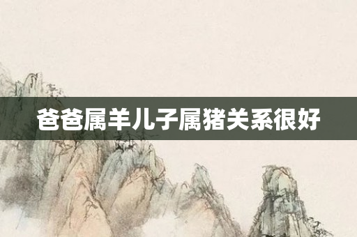 爸爸属羊儿子属猪关系很好