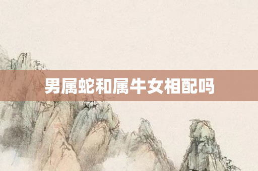 男属蛇和属牛女相配吗