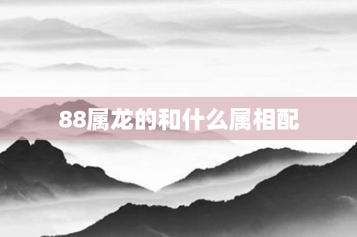 88属龙的和什么属相配