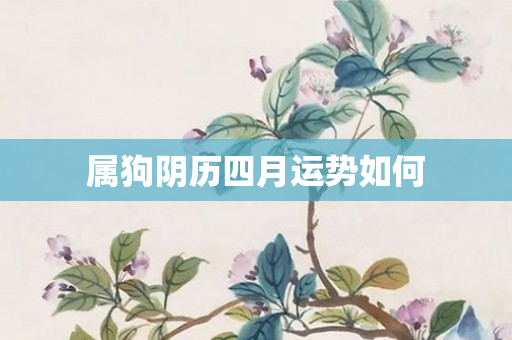 属狗阴历四月运势如何