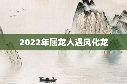 2022年属龙人遇风化龙
