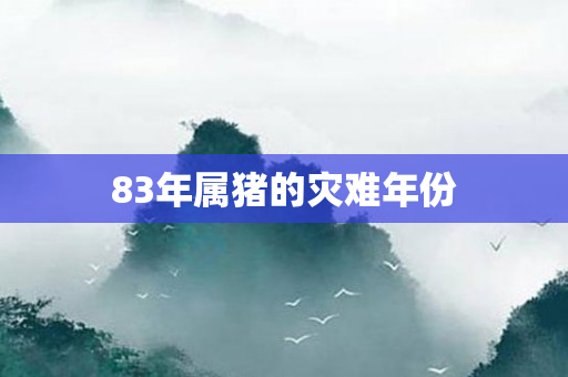 83年属猪的灾难年份
