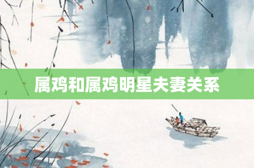 属鸡和属鸡明星夫妻关系