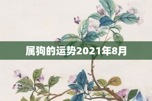 属狗的运势2021年8月