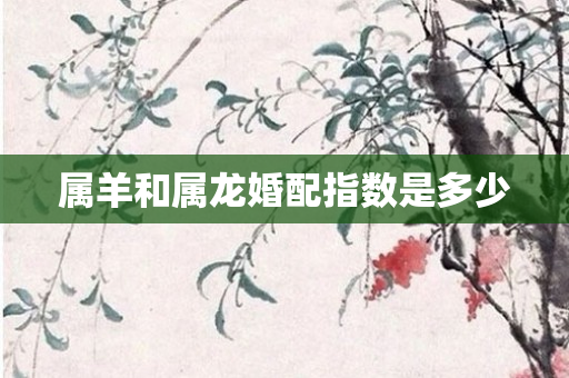 属羊和属龙婚配指数是多少