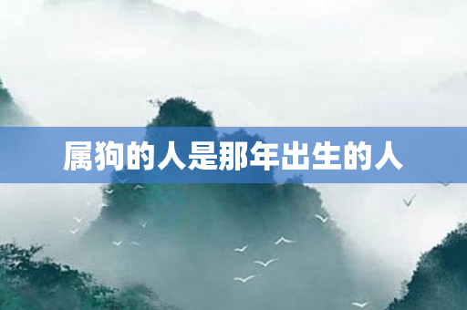 属狗的人是那年出生的人