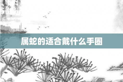 属蛇的适合戴什么手圈