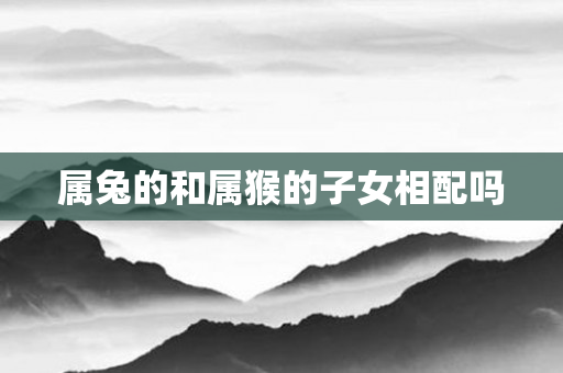 属兔的和属猴的子女相配吗
