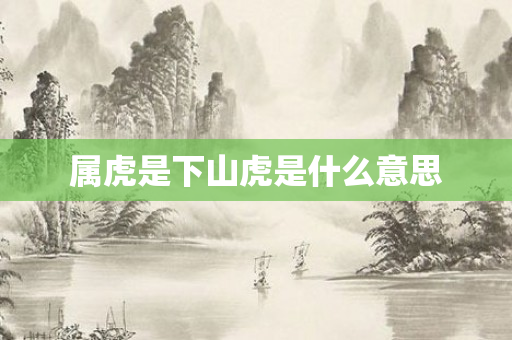 属虎是下山虎是什么意思