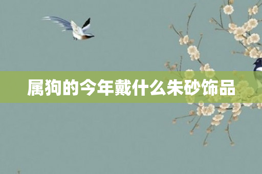 属狗的今年戴什么朱砂饰品