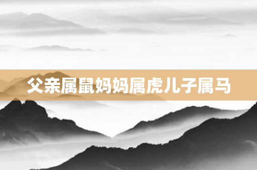 父亲属鼠妈妈属虎儿子属马