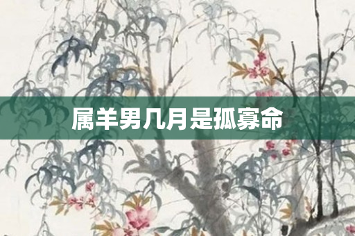 属羊男几月是孤寡命